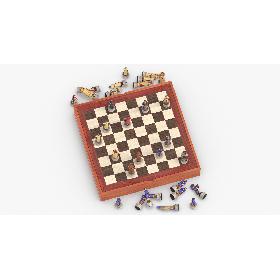Chess Board Set 01 Pose 11 3D